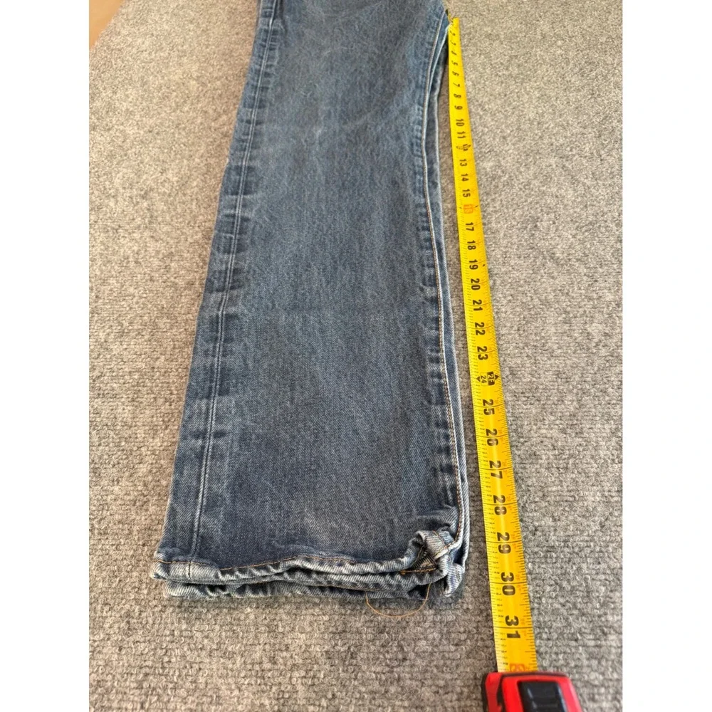 Levis 501 Original Fit Jeans Mens W33 L34 Medium Wash Blue Button Fly 00501-0000